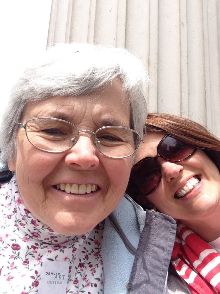 Mom and me at the Denver Art Museum